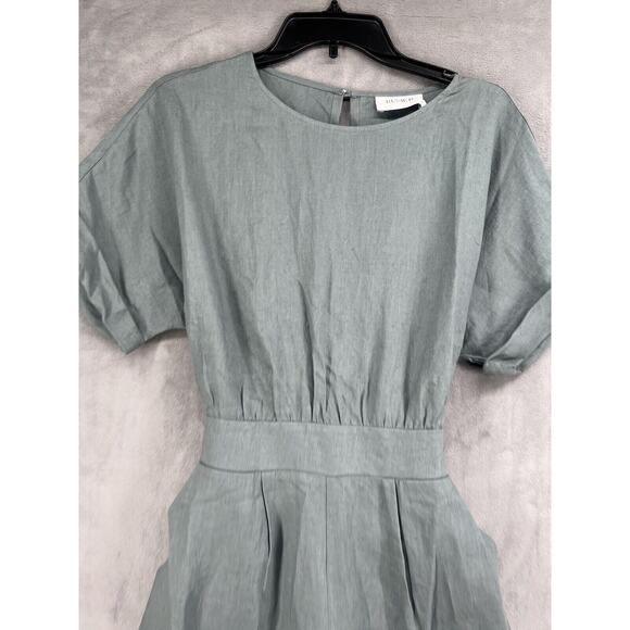 Rumer The Label Loulou Belted Jumpsuit Size Small 100% Linen Gray - Picture 4 of 11